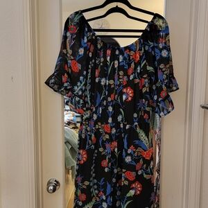 Elegant Floral Long Sleeve Dress